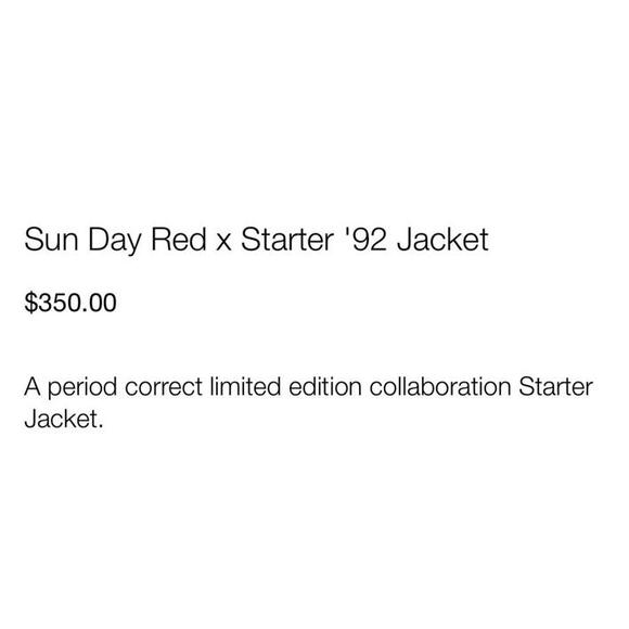 Sun Day Red X Starter ‘92 Jacket-Size Large NWT🔥 - Picture 8 of 9